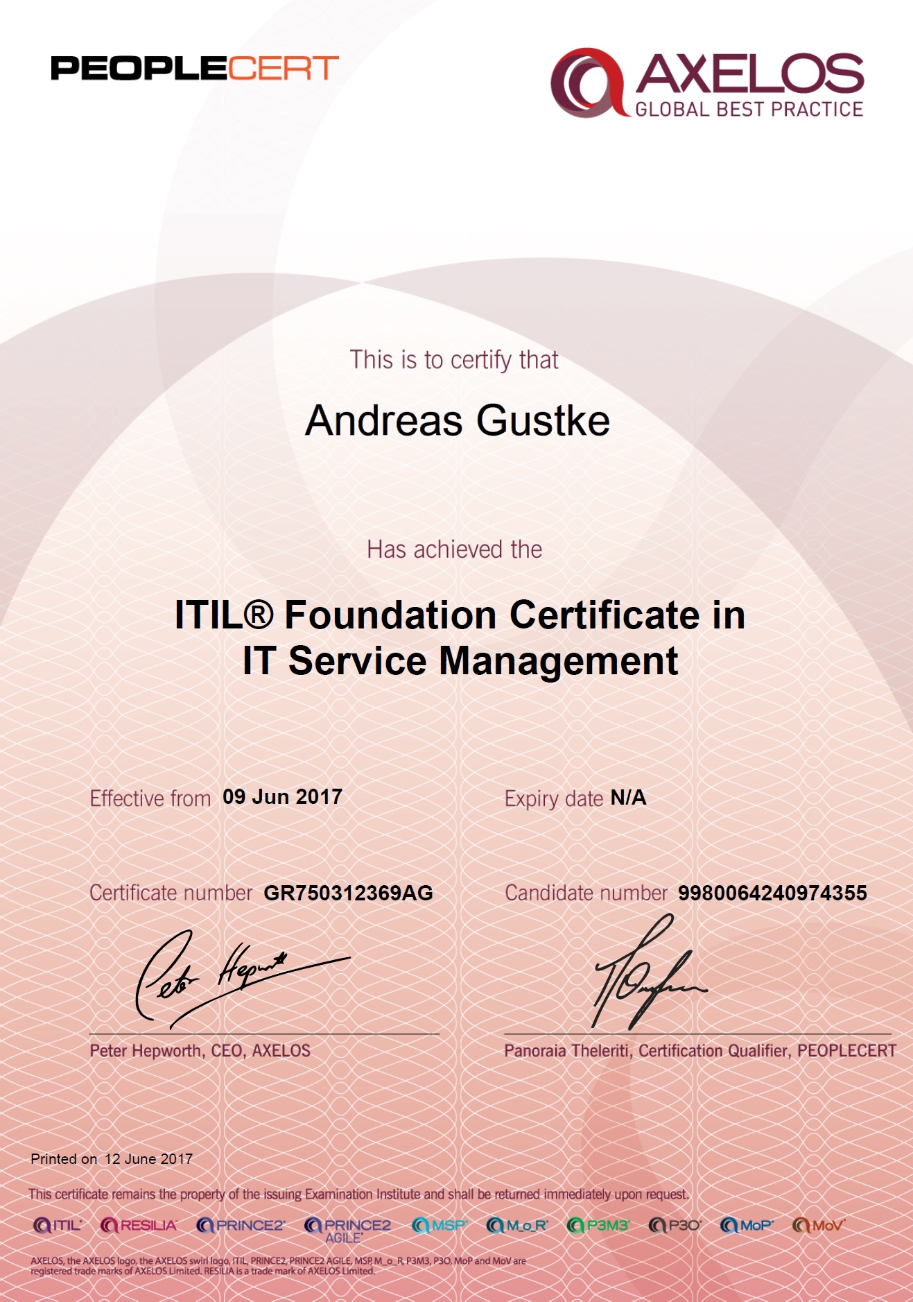 PRINCE2, Foundation Certificate
